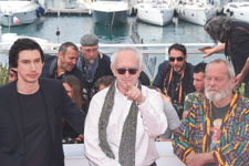 Adam Driver, Johnathan Pryce, Terry Gilliam Adam Driver, Johnathan Pryce, Terry Gilliam